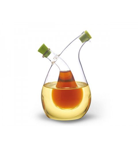 Buteliukas aliejui ir actui 2 viename FISSMAN 75/350 ml (stiklas) Aliejaus ir prieskonių indeliai