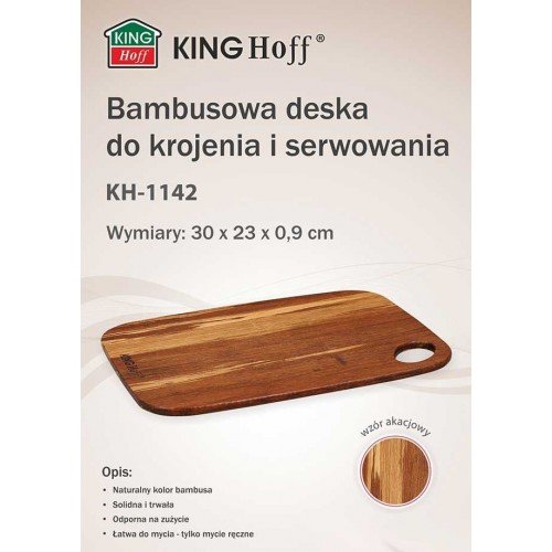 Bambukinė Pjaustymo Lenta KINGHOFF 30x23cm Pjaustymo lentos KINGHOFF