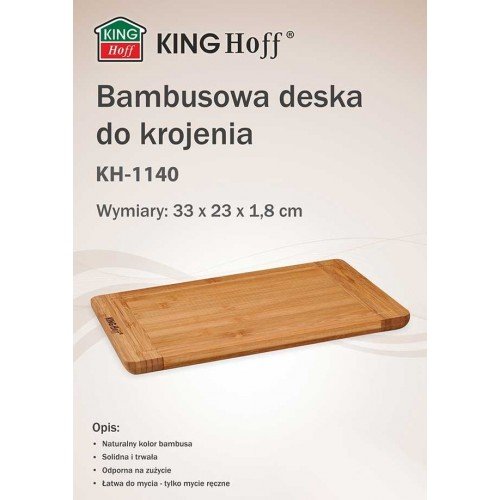 Bambukinė Pjaustymo Lenta KINGHOFF 33x23cm Pjaustymo lentos KINGHOFF